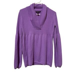 BCBG Maxazria 100% Cashmere Women Sweater Size S Purple